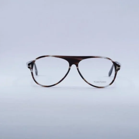 Tom Ford FT5319 020 Eyeglasses Dark Havana 56mm Aviator Frame, Blue Light Block